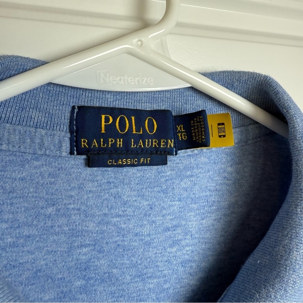Ralph Lauren Blue Polo Shirt with Embroidered Logo - Picture 6 of 6